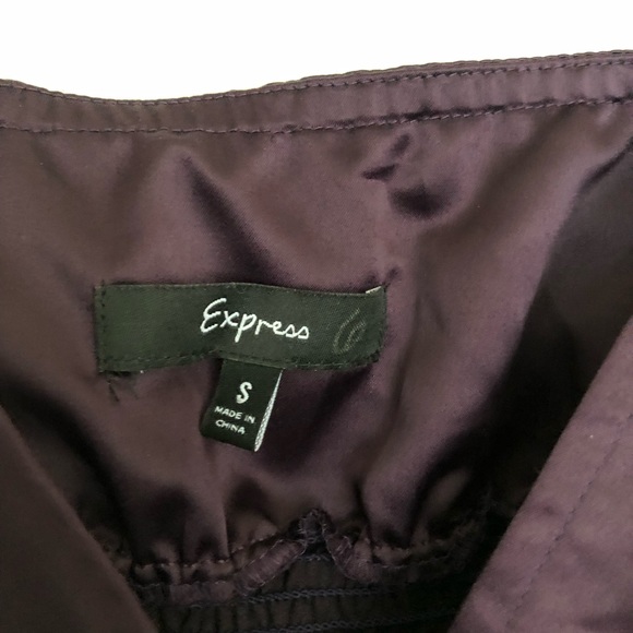 Express Purple Silky Sequin Band Spaghetti Strap Tank Top - Picture 3 of 3